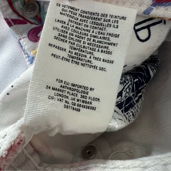 Pilcro and the Letterpress by Anthropologie Mid-Rise Skinny Floral Print Jeans‎ - Picture 9 of 9